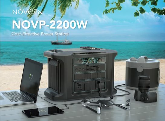 Estação elétrica portátil renovável multifuncional com capacidade de bateria de 2160Wh
